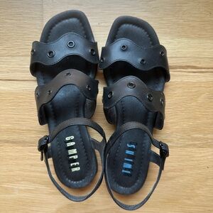 Camper Black Twins Sandals